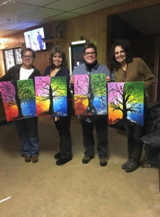 "We love trying new things... Painting at Paint River Landing."